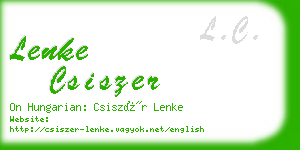 lenke csiszer business card